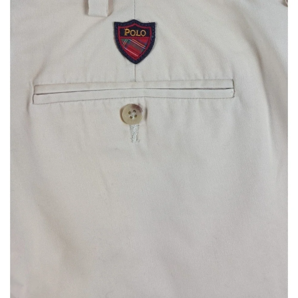 Polo Ralph Lauren Classic Chino‎ Golf Shorts Mens 40 Vintage Crest Logo Y2K
